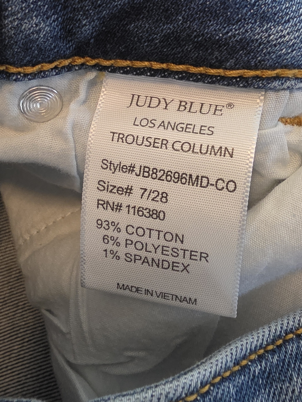 NWT Judy Blue Trouser Column Light Wash High Waisted Stretch Jeans Womens 7/28 - Picture 12 of 14